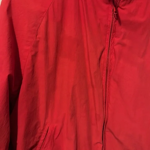 Vintage 80s American Eagle Barn Jacket Red Plaid Linging Pockets Zip FUC Flaw - Picture 10 of 16